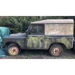 SERIES IIA LAND ROVER IN GREEN WITH WHITE HARDTOP. REG: UHY 920H.CURRENTLY DOES NOT START OR DRIVE
