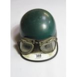 CRASH HELMET & GOGGLES