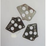 3 SHAFT STEADY PLATES, TIMING SIDE MARKED AS A GUIDE E212 TO FIT VINCENT MOTORCYCLES