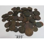 A quantity of assorted foreign copper coins includes some more interesting 18th Century examples