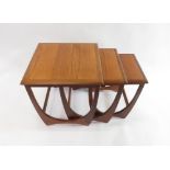 A nest of three G Plan teak tables