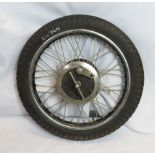 VINCENT MOTORCYCLE PARTS, 19" WM2 FRONT WHEEL, COMPLETE WITH FRONT BRAKES, SPEEDOMETER DRIVE
