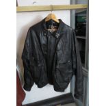 SHORT BLOUSON STYLE LEATHER JACKET, SIZE XXL