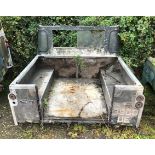 LAND ROVER REAR BODY TUB AND REAR WINDOW PANEL. BELIEVED TO BE FOR SERIES II/IIA (PURCHASERS SHOULD