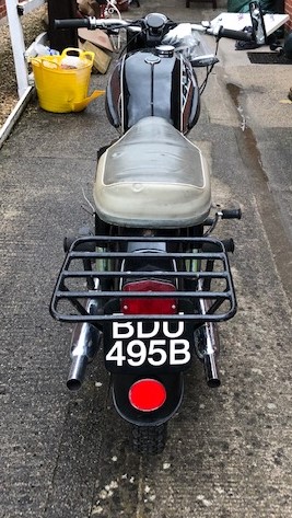 1964 BSA A50, REG:BDU 495B, FINISHED IN BLACK WITH GREY SEAT AND CHROME TANK SIDES, GOOD WORKABLE - Image 3 of 11