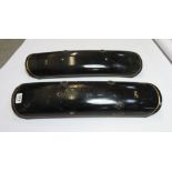 METAL LEG SHIELDS WITH BRACKETS, TO SUIT VINCENT & OTHER MOTORCYCLES