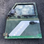 LAND ROVER DEFENDER DOOR (PASSENGER FRONT), FINISHED IN GREEN, GOOD USEABLE CONDITION. Please note