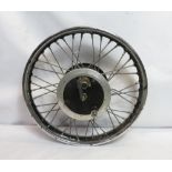 VINCENT MOTORCYCLE PARTS, 19 WM2 FRONT WHEEL COMPLETE WITH BRAKES SPEEDOMETER DRIVE & SPINDLE
