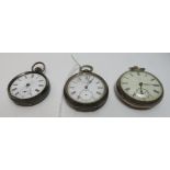 Three silver hallmarked pocket watches