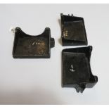 3 BRACKET PLATES MARKED AS A GUIDE 111 TO FIT VINCENT MOTORCYCLES