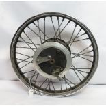 VINCENT MOTORCYCLE PARTS, 19 WM2 FRONT WHEEL COMPLETE WITH BRAKES & SPEEDOMETER DRIVE