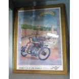 FRAMED PRINT OF VINCENT ADVERTISING POSTER