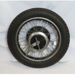 VINCENT MOTORCYCLE PARTS, 18" WM3 REAR WHEEL, MOSTLY COMPLETE