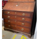 VICTORIAN OAK BOOKCASE/BUREAU