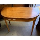 HANDMADE MAHOGANY CARD TABLE ON TAPERED LEGS