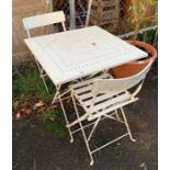 METAL BISTRO TABLE WITH 2 CHAIRS