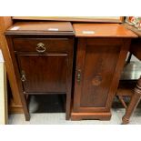 MAHOGANY POT CUPBOARD & PINE POT CUPBOARD