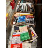 GOOD QUANTITY OF BOOKS & MAPS INCLUDING SAS SURVIVAL HANDBOOK, BILL BRYSON TRAVEL BOOKS, COASTAL