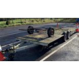 CARAVAN TRAILER BASE MADE BY KNOTT ALONG WITH A TIPPER TRAILER BASE FRAME