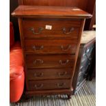 MAHOGANY CHEST OF DRAWERS