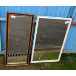 2 MODERN FRAMED MIRRORS