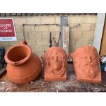 2 PLASTIC WALL PLANTERS & PLASTIC JUG PLANTER