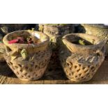 PAIR OF COTSWOLD STONE PLANTERS