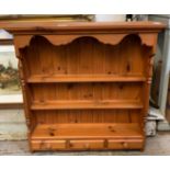 MODERN PINE BOOKSHELF WITH 3 DRAWERS