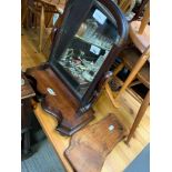 VICTORIAN MAHOGANY DRESSING TABLE MIRROR ALONG WITH CANADIAN MAPLE CHOPPING BOARD