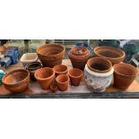 CRATE OF TERRACOTTA POTS