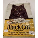 REPRODUCTION VIRGINIA CIGARETTES BLACK CAT SIGN