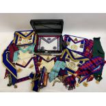 MASONIC REGALIA INCLUDING APRONS, SASHES ETC