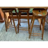 SET OF 3 PINE BARSTOOLS