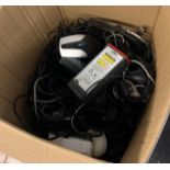BOX OF COMPUTER ACCESSORIES & OTHER ELECTRICAL ITEMS