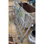 2 GALVANISED GATES WITH FRAMES FOR FEEDING BUCKETS