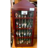 DISPLAY CASE TO INCLUDE COLLECTABLE SPOONS