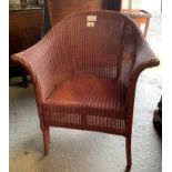 PINK LLOYD LOOM CHAIR WITH PAPER LABEL & 1 OTHER CHAIR