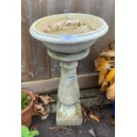 RECONSTITUTED STONE BIRD BATH