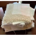 QUANTITY OF VICTORIAN & LATER LINEN