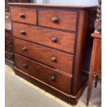 VICTORIAN MAHOGANY CHEST OF DRAWERS, 2 SHORT, 3 LONG