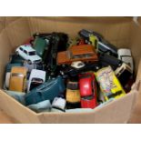 BOX OF PLAYWORN MATCHBOX TOYS INCLUDING SOME DINKY