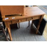 MODERN PINE HALL TABLE WITH 2 DRAWERS