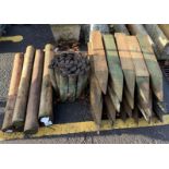 COLLECTION OF FOREST PALLISADES/BORDER ROLL & 6 STAKES"