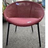 LLOYD LOOM PINK TUB CHAIR