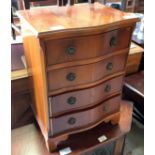 YEW CHEST OF 4 SHORT DRAWERS