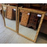 2 GILT FRAMED MIRRORS