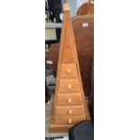 TRIANGULAR PINE CHEST OF DRAWERS