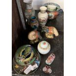 CHINESE CERAMICS & CLOISONNE ITEMS