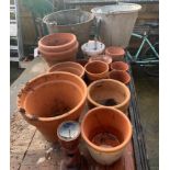 2 GALVANISED BUCKETS & QUANTITY OF TERRACOTTA POTS