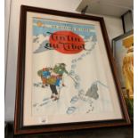 FRAMED TINTIN POSTER